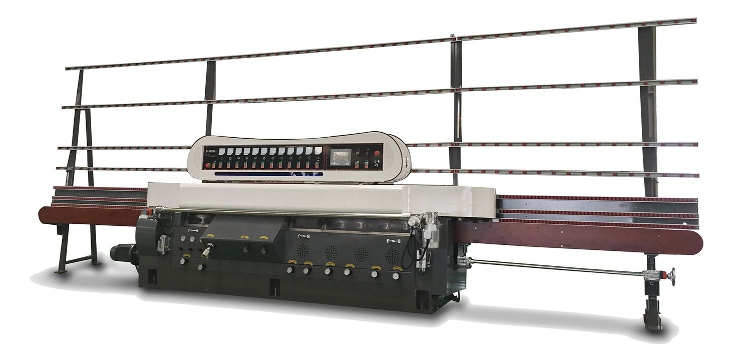 Glass straight-line edging machine