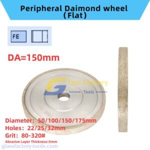 D150mm Flat edge Peripheral Diamond wheel
