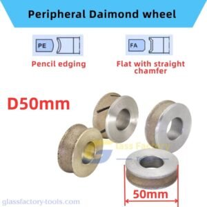 D50mm FA and PE Peripheral Daimond wheel Pencil edging/Flat with straight chamfer