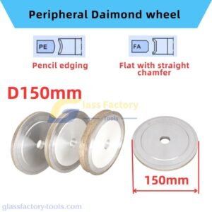 D150mm FA and PE Peripheral Daimond wheel Pencil edging/Flat with straight chamfer
