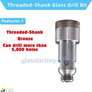 Bronze Threaded-Shank Glass Drill Bit