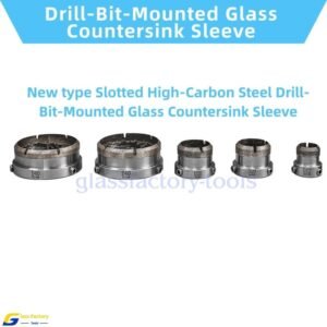 New Slotted High-Carbon Steel Drill-Bit-Mounted Glass Chamfering Sleeve