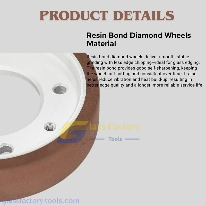 Resin-Bond Diamond Wheel for Glass Four-Side Seaming/Edging Machine - Image 3
