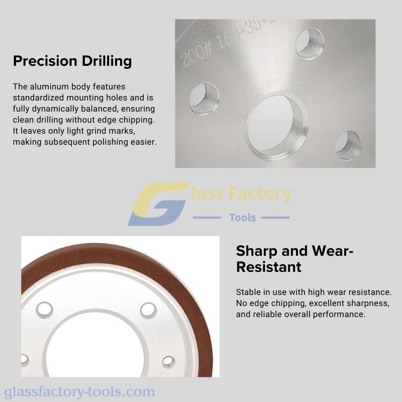 Resin-Bond Diamond Wheel for Glass Four-Side Seaming/Edging Machine - Image 4